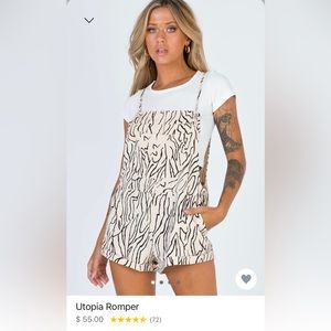 Princess Polly Utopia Romper. NWT. Size 4.